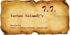 Terhes Talamér névjegykártya